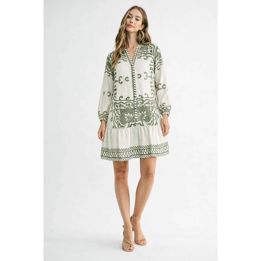 NEW JOH jadira tunic dress in olive